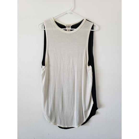 Haute Hippie Two Tone High Low Tank Top - Picture 3 of 7